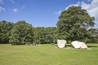 Remains of the Global Stone Project, Großer Tiergarten, Mitte, Berlin, Germany, Europe