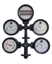 Synchroscope, voltmeter, frequency meter for synchronization, process of matching frequency, phase