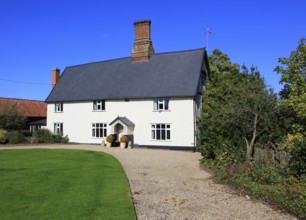 Historic farmhouse building, The Chestnuts, Monewden, Suffolk, England, UK