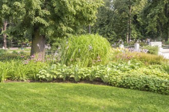 Bernardine Gardens park in the center of Vilnius, Lithuania, Europe