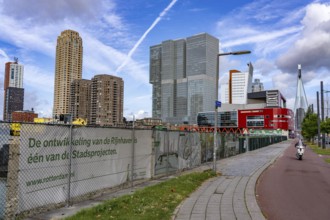 The Rijnhaven, a 28-hectare harbour basin, has now been filled in by almost a third to create space