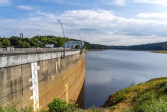 The Weser Dam, the most important drinking water reservoir in Belgium, near Eupen, Wallonia,