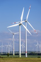 Wind farm north-east of Bad Wünnenberg, East Westphalia Lippe, Paderborn district, with the A44