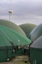 Biogas plant, the gas is produced from various biomass, including waste from the food industry, the