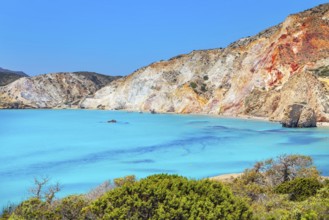 Fyriplaka beach, Milos Island, Cyclades Islands, Greece, Europe