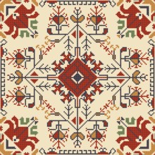 Traditional Bulgarian embroidery vector pattern