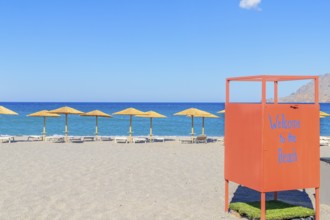 Beach, Plakias, Rethymno, Southern Crete, Crete, Greek Islands, Greece, Europe