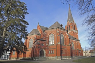 Neo-Gothic St Paul's Church, Heidenheim an der Brenz, Swabian Alb, Baden-Württemberg, Germany,