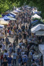 Flea market at the summer festival at the Gruga in Essen, 10-day fair at Messe Essen, with one of