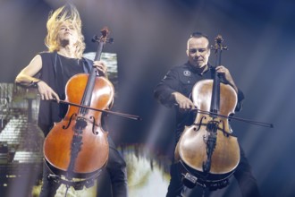 Eicca Toppinen and Paavo Lötjönen from Apocalyptica live on Plays Metallica Vol.2 Tour 2024 at the