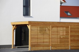 Modern and high-quality wooden carport