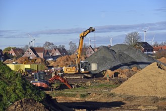 Europe, Germany, Lower Saxony, Stade district, civil engineering, dredging work, Europe