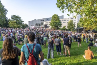 Protests against a so-called citizens' dialogue of the AfD in the Philharmonie in Essen, the