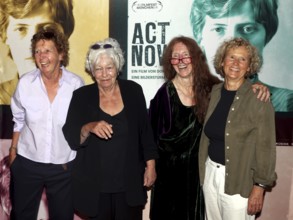 Birgit Schulz, Eva Quistorp, Doris Metz, Berlin premiere Petra Kelly, Act Now, 04.09.2024, Delphi