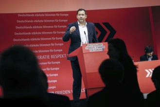 Lars Klingbeil, Federal Chairman of the SPD, recorded at the European Delegates' Conference of the