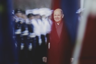 Olaf Scholz (SPD), Federal Chancellor, pictured during a meeting with Ferdinand Marcos Jr. (not