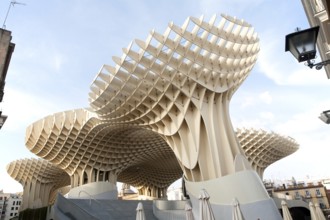 Metropol Parasol wooden structure in La Encarnación square, Seville, Spain designed by architect