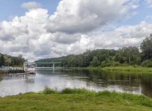 Embankment of the Neman River near the town of Druskininkai. Lithuania