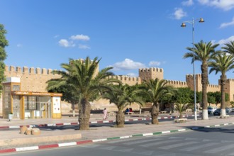 City medina defensive walls, city of Taroudant, Sous Valley, Morocco, north Africa, Africa