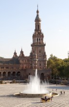 The Plaza de España, Seville, Spain built for the Ibero-American Exposition of 1929. It is a