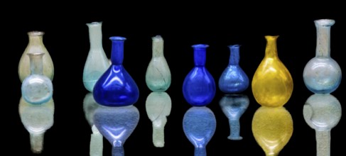 Glass jugs and bottles from the 1st-3rd century, Museo Archeologico Concordiese with finds from the