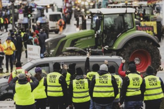 Road blockades, taken as part of the farmers' protests in Berlin, 15 January 2024. 10, 000