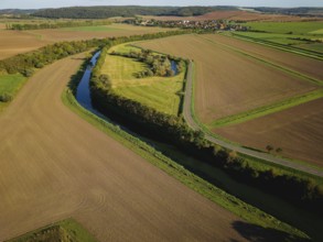 River Unstrut between Wendelstein and emleben, Wendelstein, Saxony-Anhalt, Germany, Europe