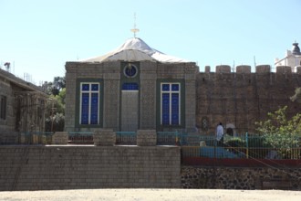 Tigray region, Axum, Aksum, chapel next to St Mary's Cathedral, according to the faith of Ethiopian