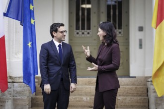 Annalena Bärbock (Alliance 90/The Greens), Federal Foreign Minister, photographed during a welcome