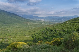 View of San Felice a Cancello in the valley in the Neapolitan region. San Felice a Cancello,