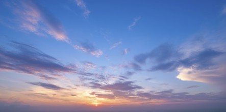 Beautiful dramatic scenic sunset sky background