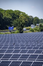 Solar park near Neukirchen-Vluyn, along the A40 motorway, over 10, 000 solar modules spread over 4