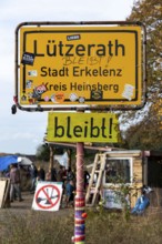 Protest action against the demolition of the village of Lützerath in the Rhenish lignite mining