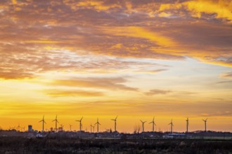 Wind farm near Holzweiler, town of Erkelenz, wind power plants, North Rhine-Westphalia, Germany,