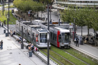 Schadowstraße tram stop in Düsseldorf North Rhine-Westphalia, Germany, Europe