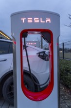 Tesla Supercharger Station, fast charging stations from Tesla, Paderborn, North Rhine-Westphalia,