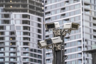 Video surveillance of public places, Panomera cameras monitor the square at Frankfurt's Hauptwache,