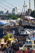 The Rhine Fair in Düsseldorf, in the Rhine meadows in the Oberkassel district, on the Rhine, North