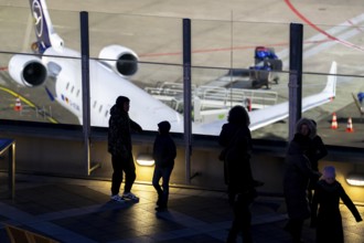 Visitors' terrace at Cologne-Bonn Airport, North Rhine-Westphalia, Germany, Europe