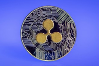 Ripple, XRP, cryptocurrency, symbol coin, optical placeholder for the digital currency, blockchain,