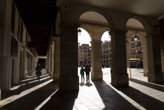 Plaça Major, square in the old town centre of Palma de Majorca, Majorca, Spain, Europe