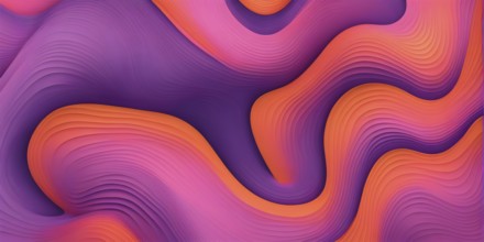 Seamless abstract pattern of vector fluid curved lines creating a dynamic ripple effect in vibrant