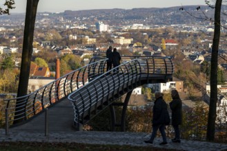 The Nordpark in Wuppertal, Skywalk viewing platform, view over the districts of Barmen and