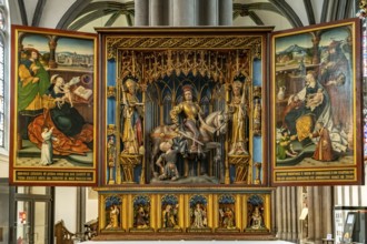 St Martin's altar in the interior of St Viktor's Catholic Church in Xanten, Lower Rhine, North