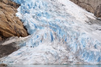 Walking up the glacier - Briksdal, Norway, Europe