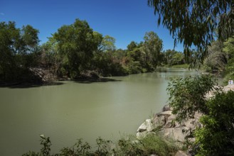 The Cahill Crossing ford through the East Alligator River, Kakadu National Park, Northern