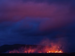 Volcanic eruption in Iceland, Grindavik, Iceland, Europe