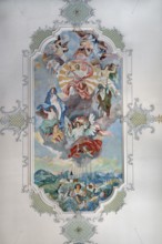 Ceiling fresco, St Michael's parish church, Sonthofen, Allgäu, Bavaria, Germany, Europe