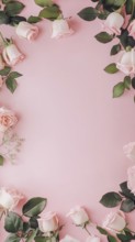 Captivating rose layout for unique greeting cards and stationery, AI generated