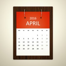 An image of a german calendar for event planning 2016 april